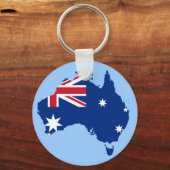 Porte-clés carte du drapeau australien (Recto)