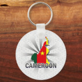 Porte-clés Carte du drapeau camerounais 2.0 (Recto)