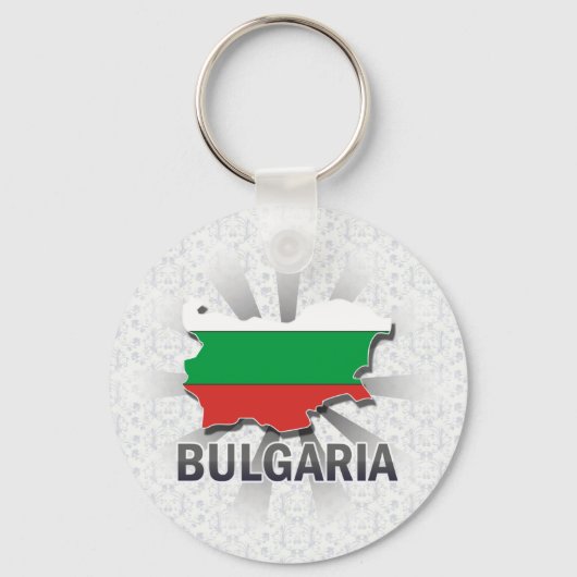 Porte-clés Carte du drapeau de Bulgarie 2.0 (Recto)