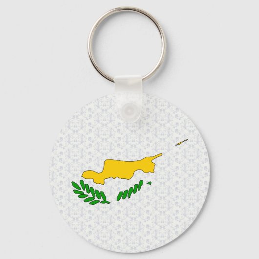 Porte-clés Carte du drapeau de Chypre grandeur nature (Recto)
