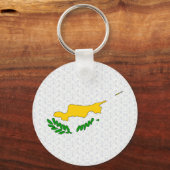 Porte-clés Carte du drapeau de Chypre grandeur nature (Recto)