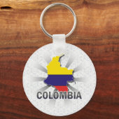 Porte-clés Carte du drapeau de la Colombie 2.0 (Recto)
