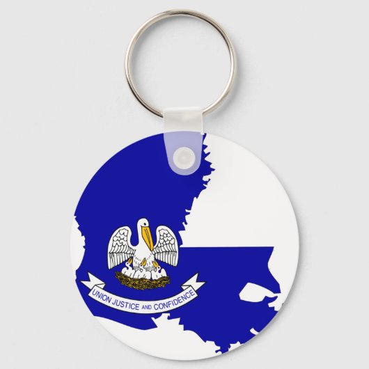 Porte-clés Carte du drapeau de la Louisiane (Recto)