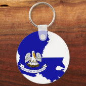 Porte-clés Carte du drapeau de la Louisiane (Recto)