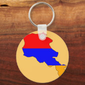 Porte-clés Carte du drapeau de l'Arménie (Recto)