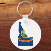 Porte-clés Carte du drapeau de l'Idaho (Recto)