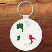 Porte-clés carte du drapeau de l'italie forme italienne (Recto)