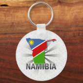 Porte-clés Carte du drapeau de Namibie 2.0 (Recto)
