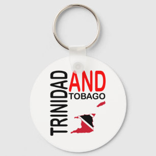 Porte-clés Carte du drapeau de Trinité-et-Tobago
