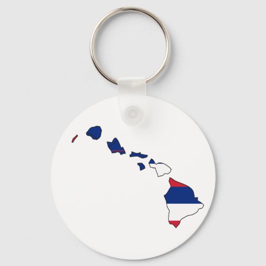 Porte-clés Carte du drapeau d'Hawaii (Recto)