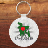 Porte-clés Carte du drapeau du Bangladesh 2.0 (Recto)