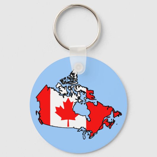 Porte-clés carte du drapeau du canada (Recto)