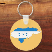 Porte-clés Carte du drapeau du Honduras (Recto)