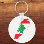 Porte-clés Carte du drapeau du Liban (Recto)