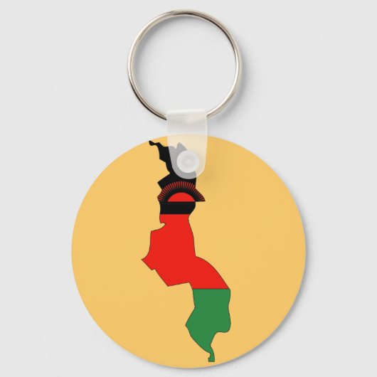 Porte-clés Carte du drapeau du Malawi (Recto)