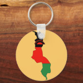 Porte-clés Carte du drapeau du Malawi (Recto)