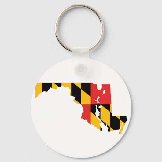 Porte-clés Carte du drapeau du Maryland (Recto)