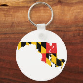 Porte-clés Carte du drapeau du Maryland (Recto)