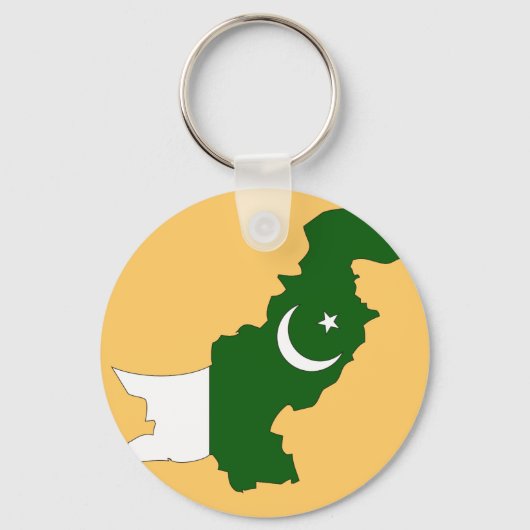 Porte-clés Carte du drapeau du Pakistan (Recto)