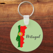 Porte-clés Carte du drapeau du Portugal (Recto)