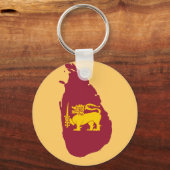 Porte-clés Carte du drapeau du Sri Lanka (Recto)
