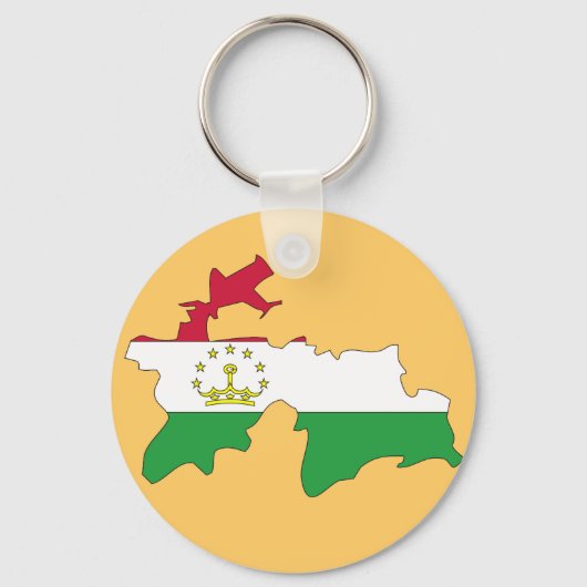 Porte-clés Carte du drapeau du Tadjikistan (Recto)