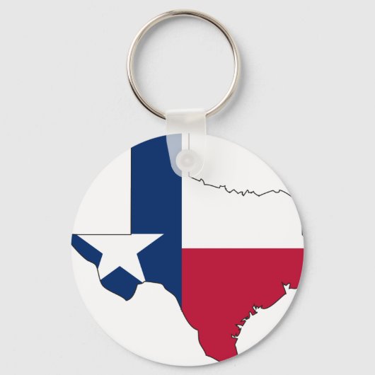 Porte-clés Carte du drapeau du Texas (Recto)