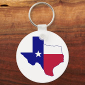 Porte-clés Carte du drapeau du Texas (Recto)