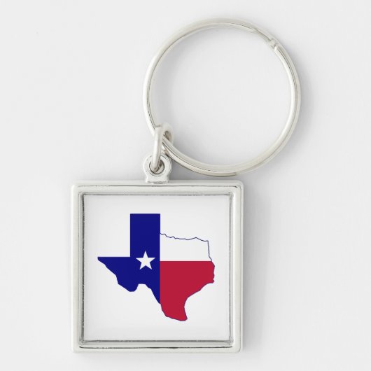 Porte-clés Carte du drapeau du Texas (Devant)