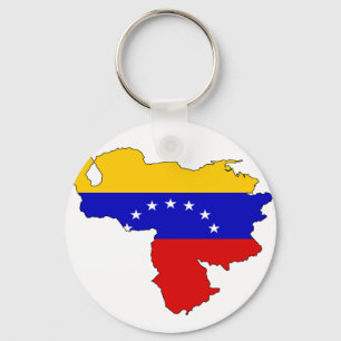 Porte-clés Carte du drapeau du Venezuela
