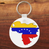 Porte-clés Carte du drapeau du Venezuela (Recto)