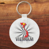 Porte-clés Carte du drapeau du Vietnam 2.0 (Recto)