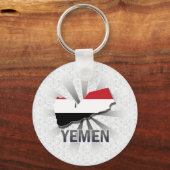 Porte-clés Carte du drapeau du Yémen 2.0 (Recto)