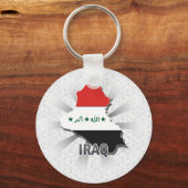 Porte-clés Carte du drapeau irakien 2.0 (Recto)