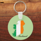 Porte-clés Carte du drapeau irlandais (Recto)