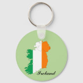 Porte-clés Carte du drapeau irlandais (Verso)