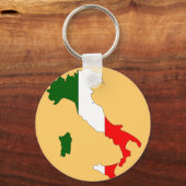 Porte-clés Carte du drapeau italien (Recto)