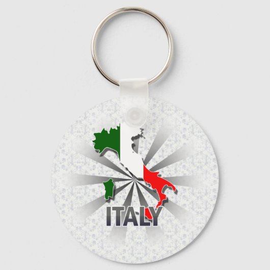 Porte-clés Carte du drapeau italien 2.0 (Recto)