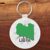 Porte-clés Carte du drapeau libyen 2.0 (Recto)