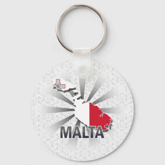 Porte-clés Carte du drapeau maltais 2.0 (Recto)