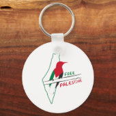 Porte-clés Carte du drapeau palestinien (Recto)