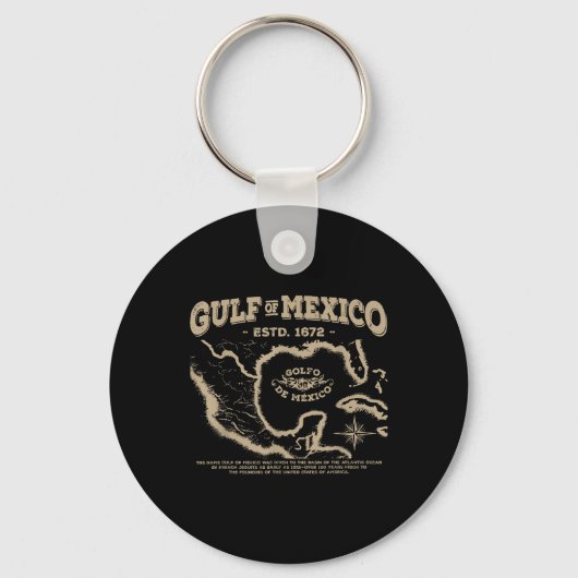 Porte-clés Carte Du Golfe Du Mexique 1672 (Recto)