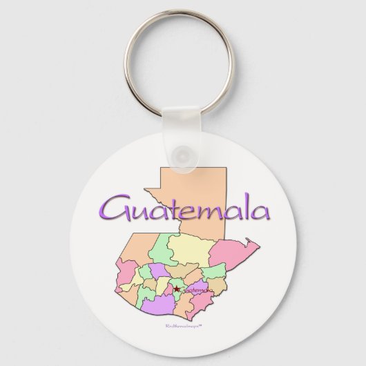 Porte-clés Carte du Guatemala (Recto)