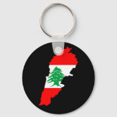 Porte-clés Carte du Liban avec drapeau (Recto)
