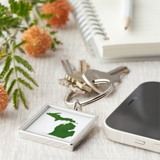 Porte-clés Carte du Michigan (Côté)