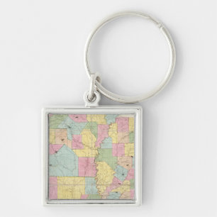 Porte-clés Carte du Mississippi, de la Louisiane et de l'Arka