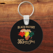 Porte-clés Carte du Mois de l'histoire des Noirs 365 jours Af (Recto)