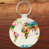 Porte-clés Carte du monde (Recto)