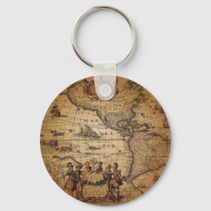 Porte-clés Carte du monde antique
