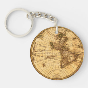 Porte-clés Carte du monde antique